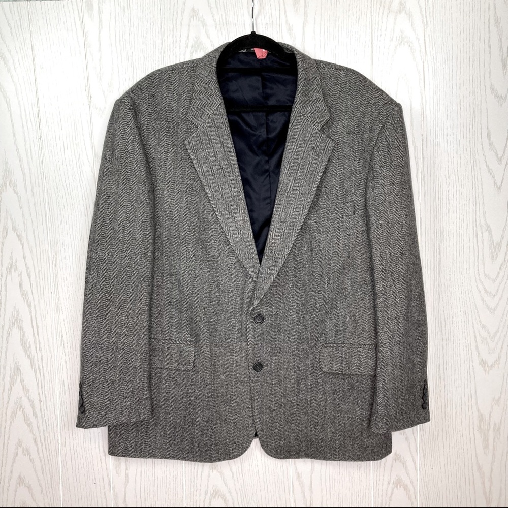 Robert Stock Vintage Camel Hair Herringbone Sport Coat